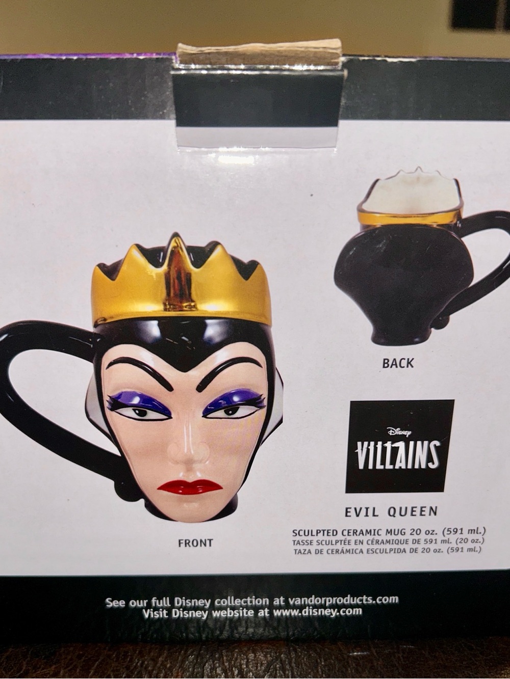 Disney Villains Evil Queen Premium Sculpted Ceramic Mug, New in Box - Picture 12 of 12